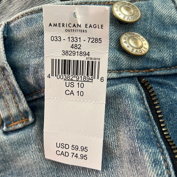 American Eagle Super Low Rise Shortie size 10/30W (stretch) - Picture 5 of 5